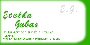 etelka gubas business card